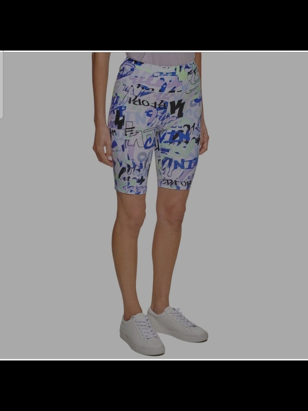 Calvin Klein Lavender-Blue Graphic Bike Shorts